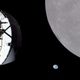 The Earth is seen setting from the far side of the Moon just beyond the Orion spacecraft in this video taken on the sixth day of the Artemis I mission by a camera on the tip of one of Orion’s solar arrays. The spacecraft was preparing for the Outbound Powered Flyby maneuver which would bring it within 80 miles of the lunar surface, the closest approach of the uncrewed Artemis I mission, before moving into a distant retrograde orbit around the Moon. The spacecraft entered the lunar sphere of influence Sunday, Nov. 20, making the Moon, instead of Earth, the main gravitational force acting on the spacecraft.